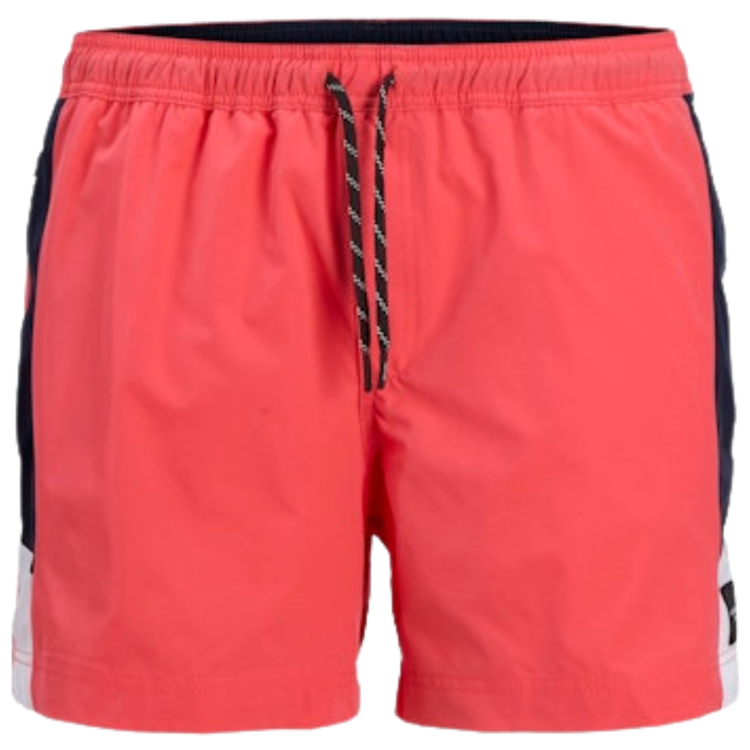 J&J Crveni Muški Šorts JPSTMAUI SWIM BLOCKED ZIP  J&J Crveni Muški Šorts JPSTMAUI SWIM BLOCKED ZIP