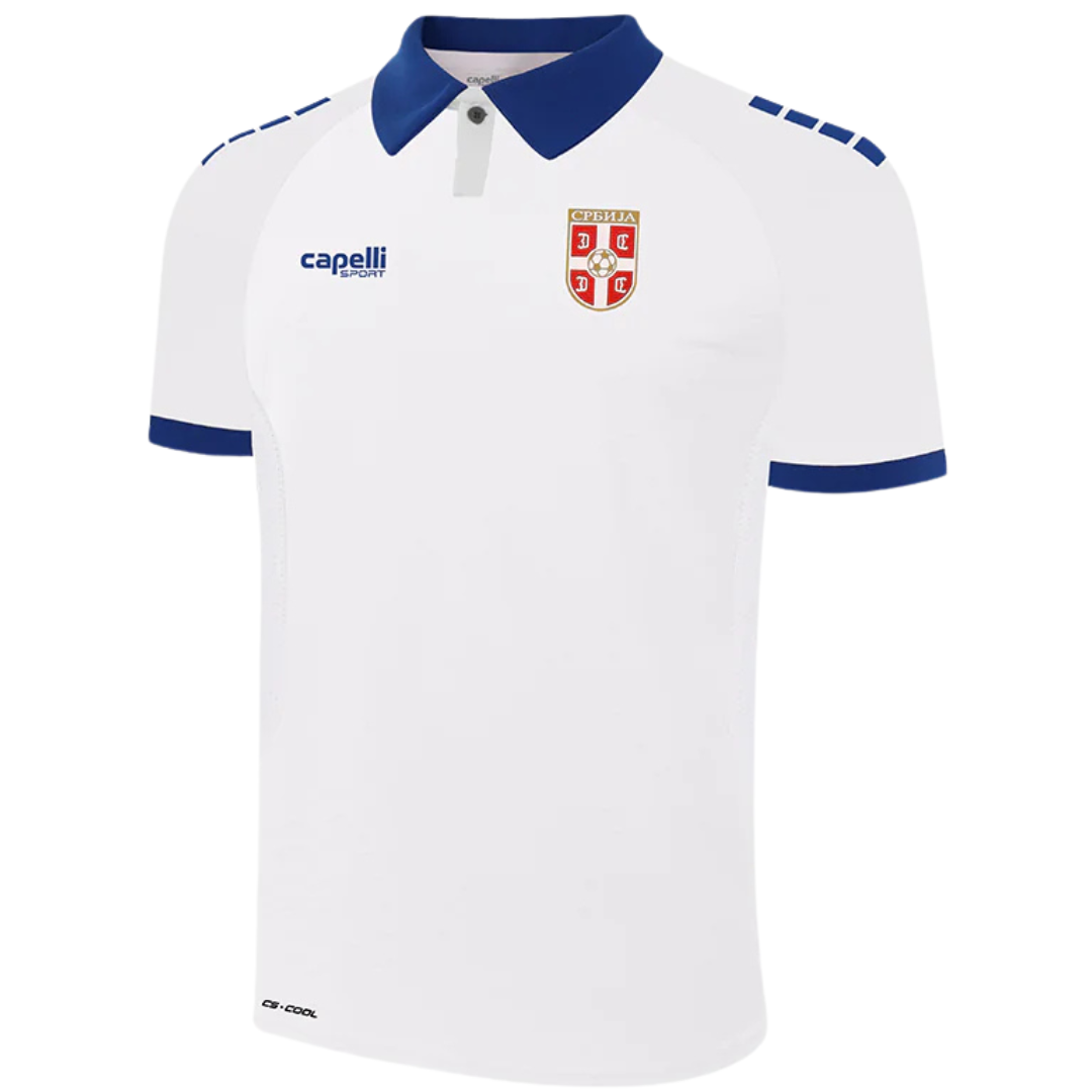 CAPELLI SPORT Beli Muški Fudbalski Dres Srbije 2025/26 