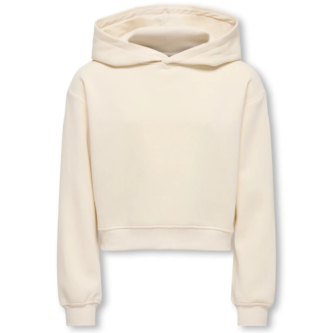 ONLY Bež Dečiji Duks KOGSWEAT HOODIE SHORT