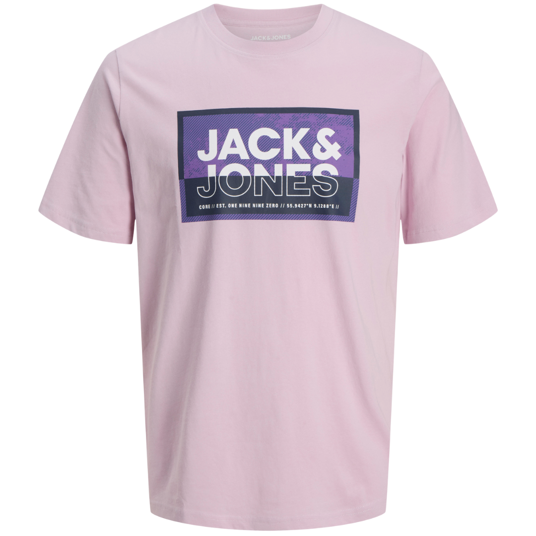 J&J Roze Muška Majica JCOLOGAN SUMMER PRINT