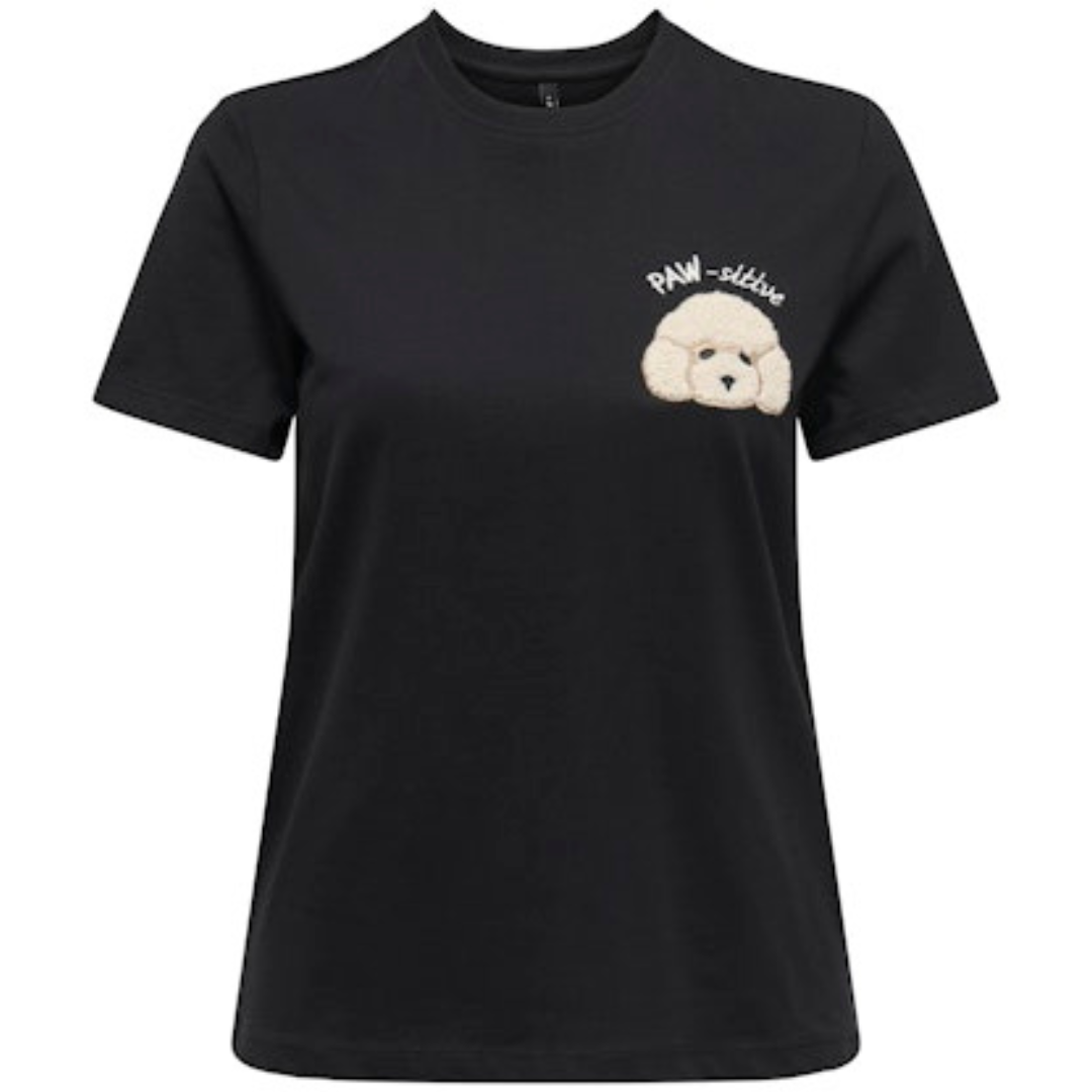 ONLY Crna Ženska Majica ONLTERESA TEDDY TOP