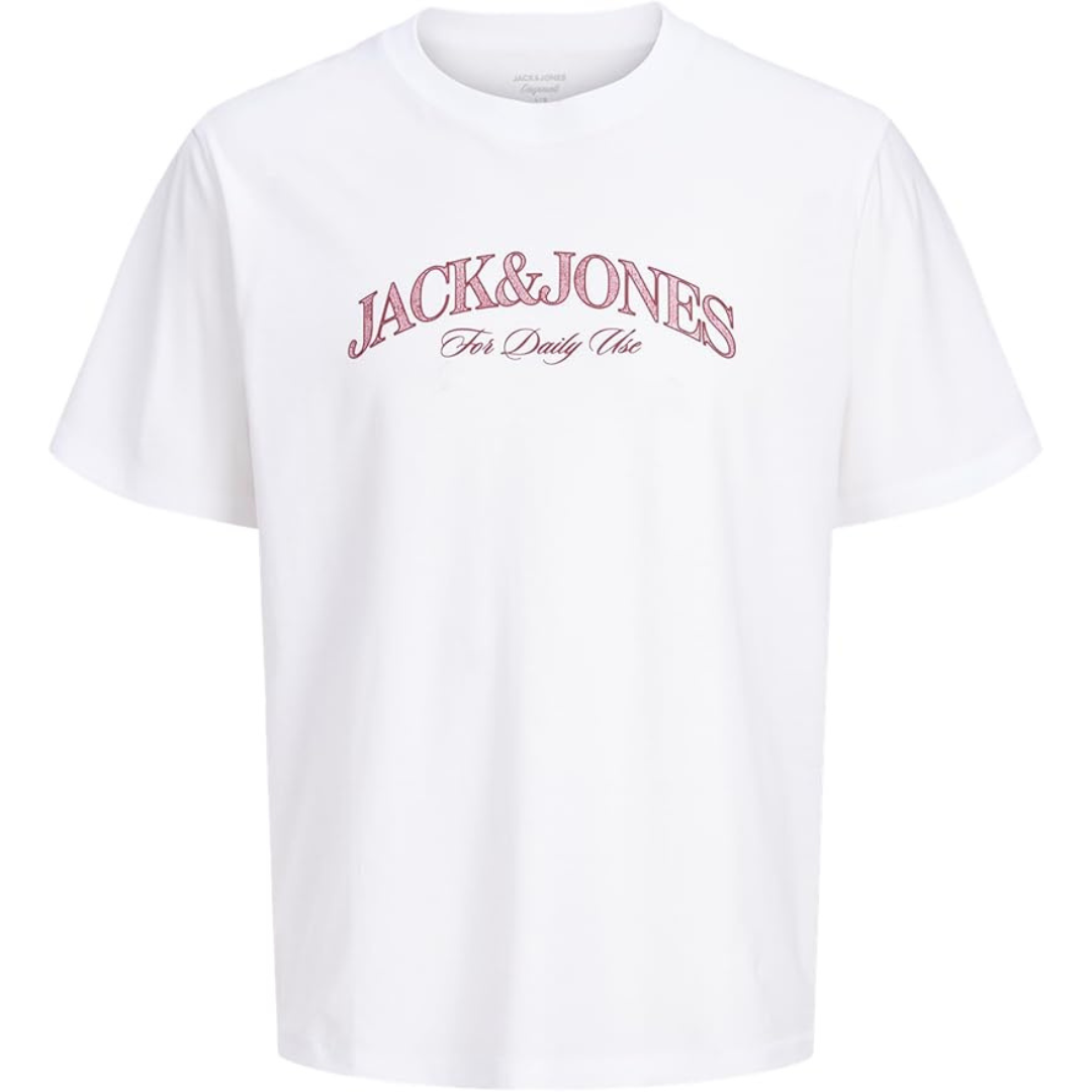 J&J Bela Muška Majica JORCASSIS BRANDING TEE 