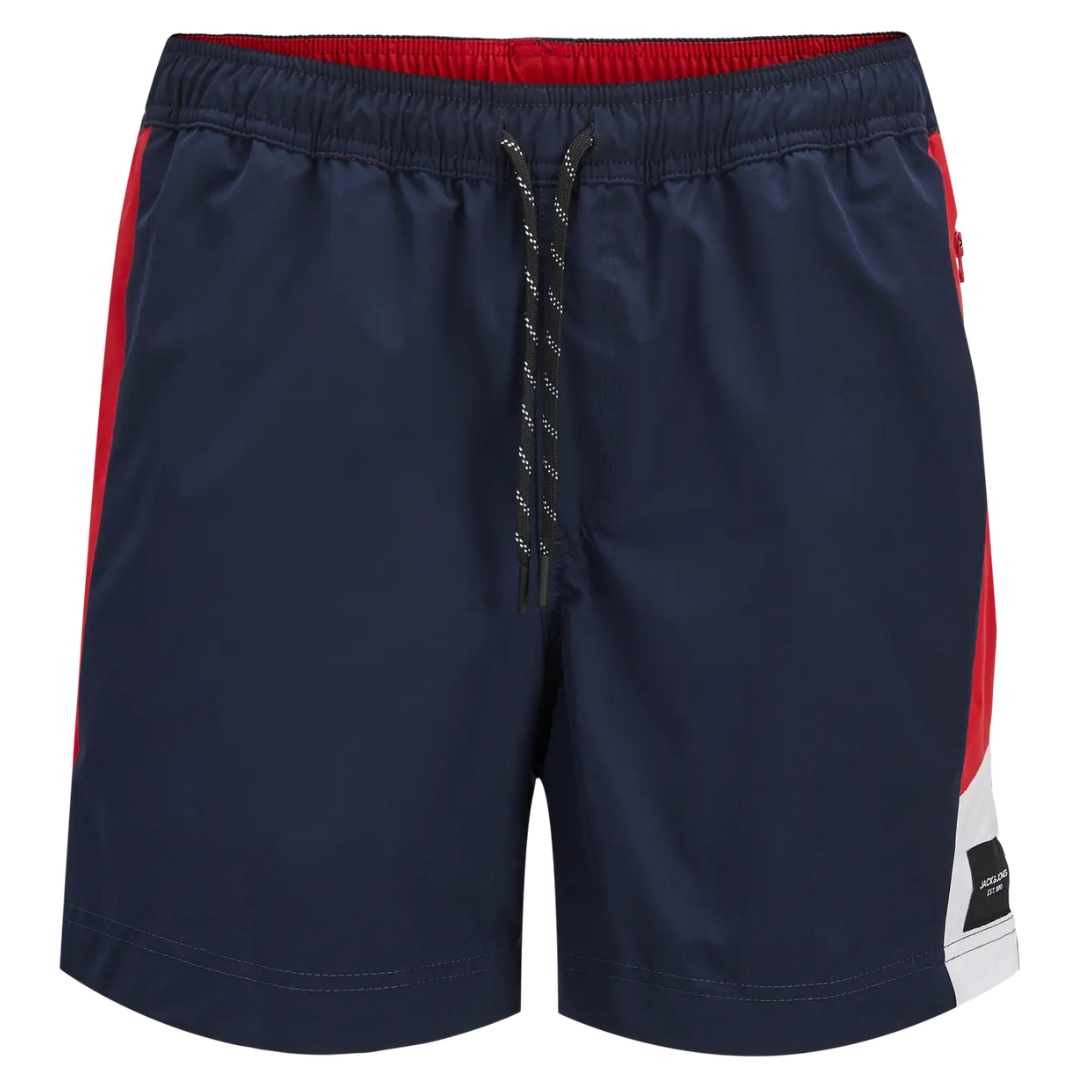 J&J Teget Muški Šorts JPSTMAUI SWIM BLOCKED ZIP  J&J Teget Muški Šorts JPSTMAUI SWIM BLOCKED ZIP