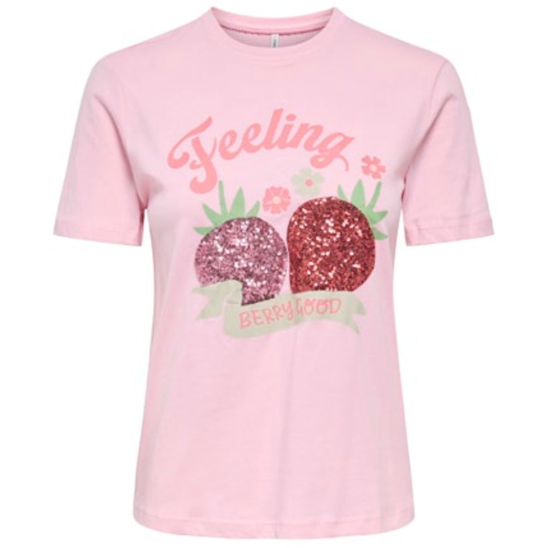 ONLY Roze Ženska Majica ONLKITA