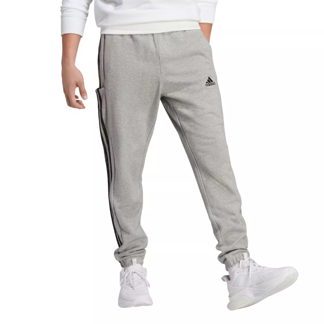 Essentials French Terry Tapered Elastic Cuff 3-Stripes Pants Essentials French Terry Tapered Elastic Cuff 3-Stripes Pants