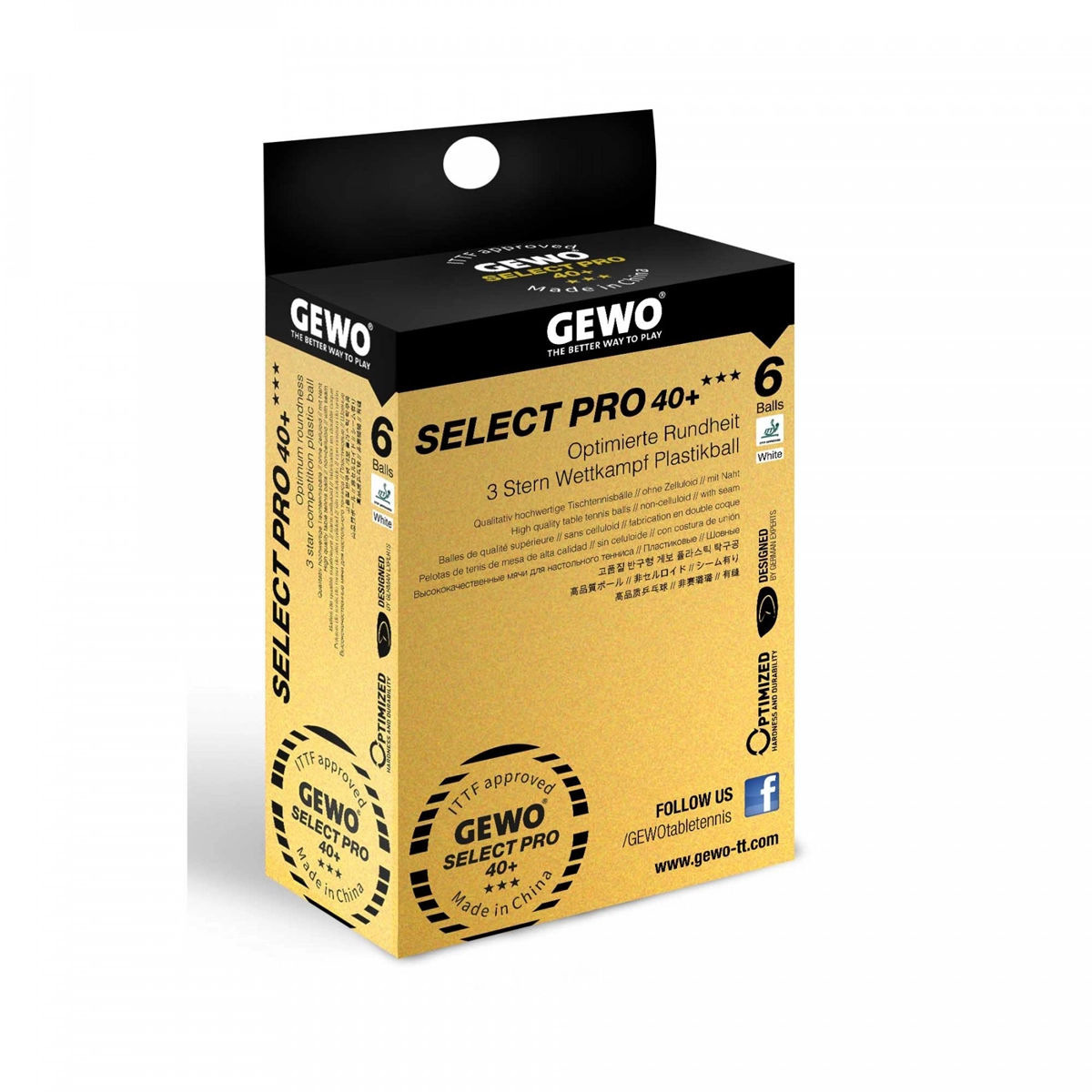 Gewo Kutija Loptica (6 Komada) Takmičarske Select Pro 40+