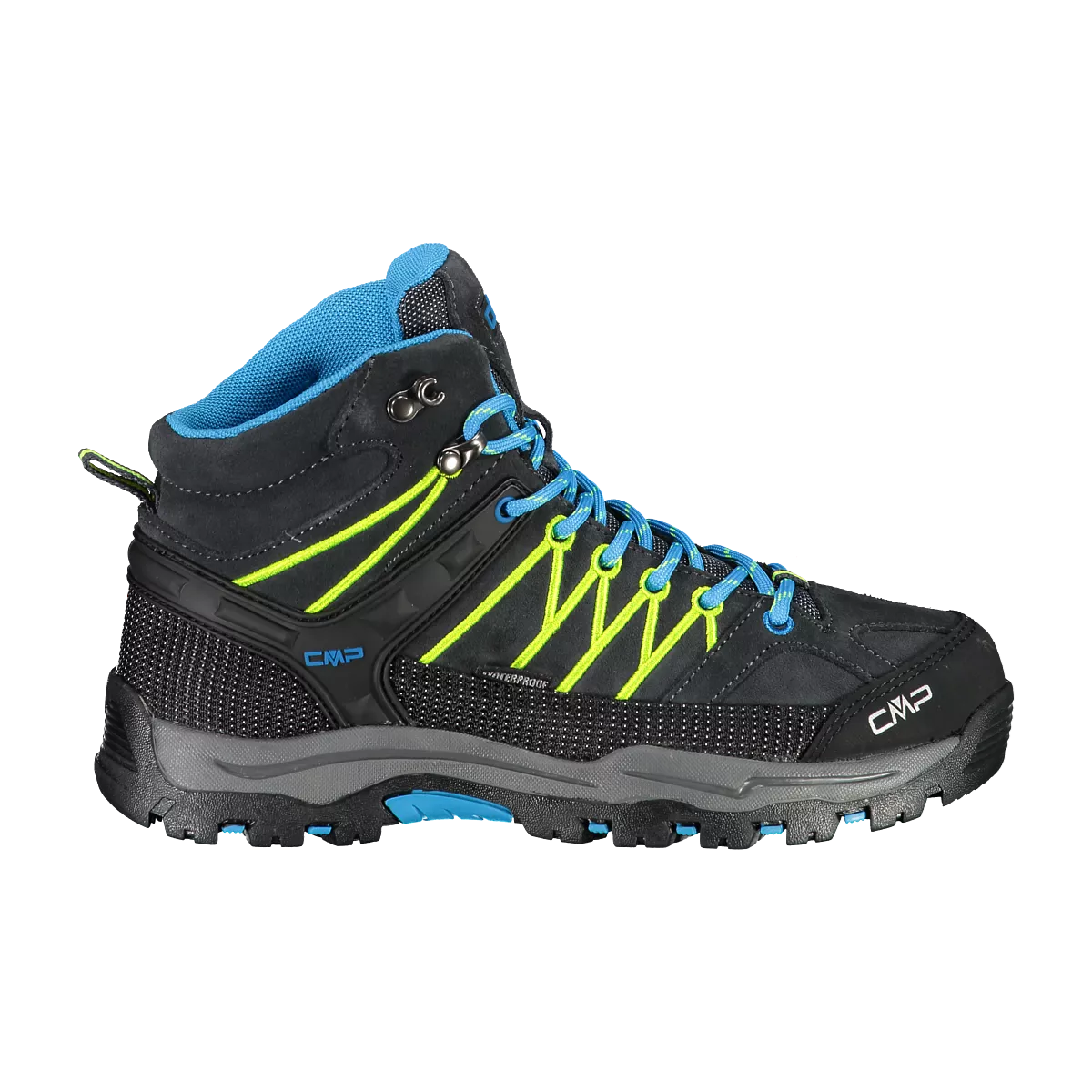 Cipele Rigel Mid Trekking, ANTRACITE-YELLOW FLUO