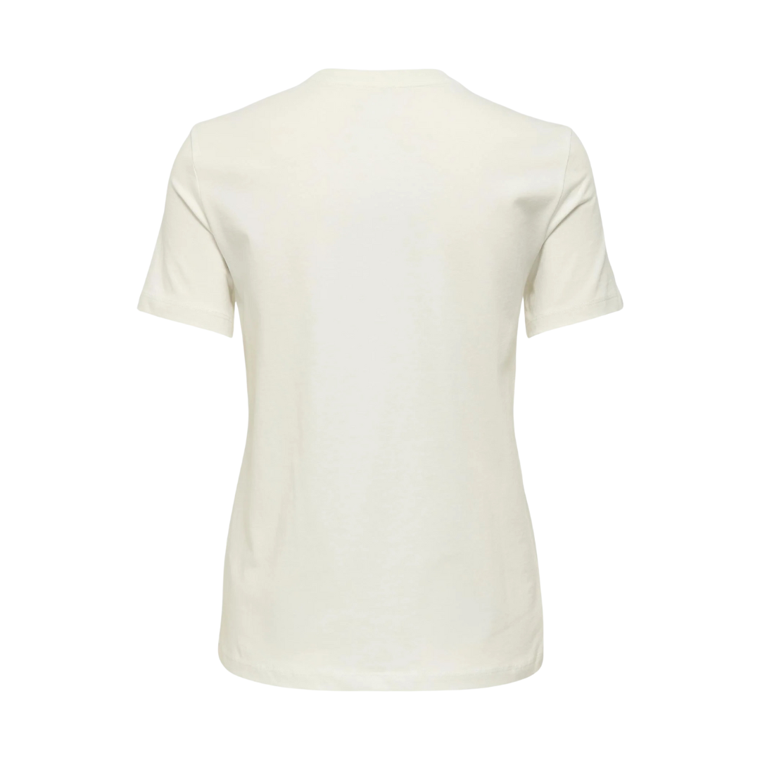 ONLY Bela Ženska Majica PUPPY ONLTERESA REG S/S TEDDY TOP