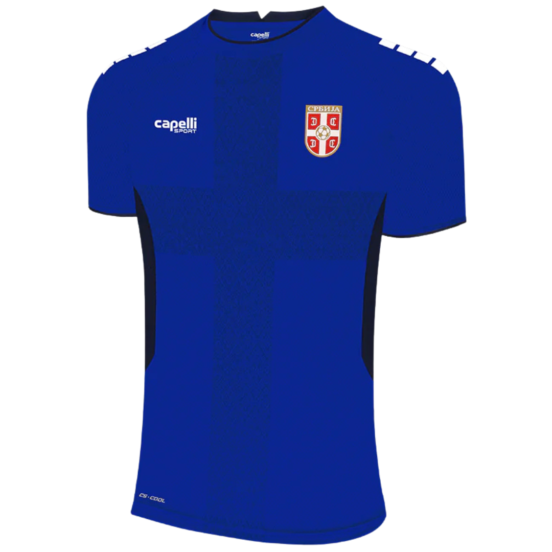 CAPELLI SPORT Plavi Muški Zvanični Dres Fudbalske Reprezentacije Srbije 2025/26 