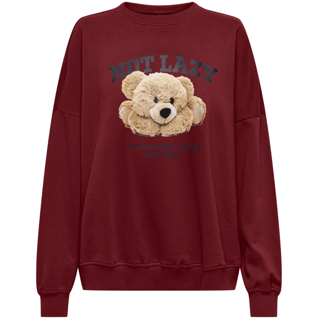 ONLY Bordo Ženski Duks ONLBILA ONLY Bordo Ženski Duks ONLBILA