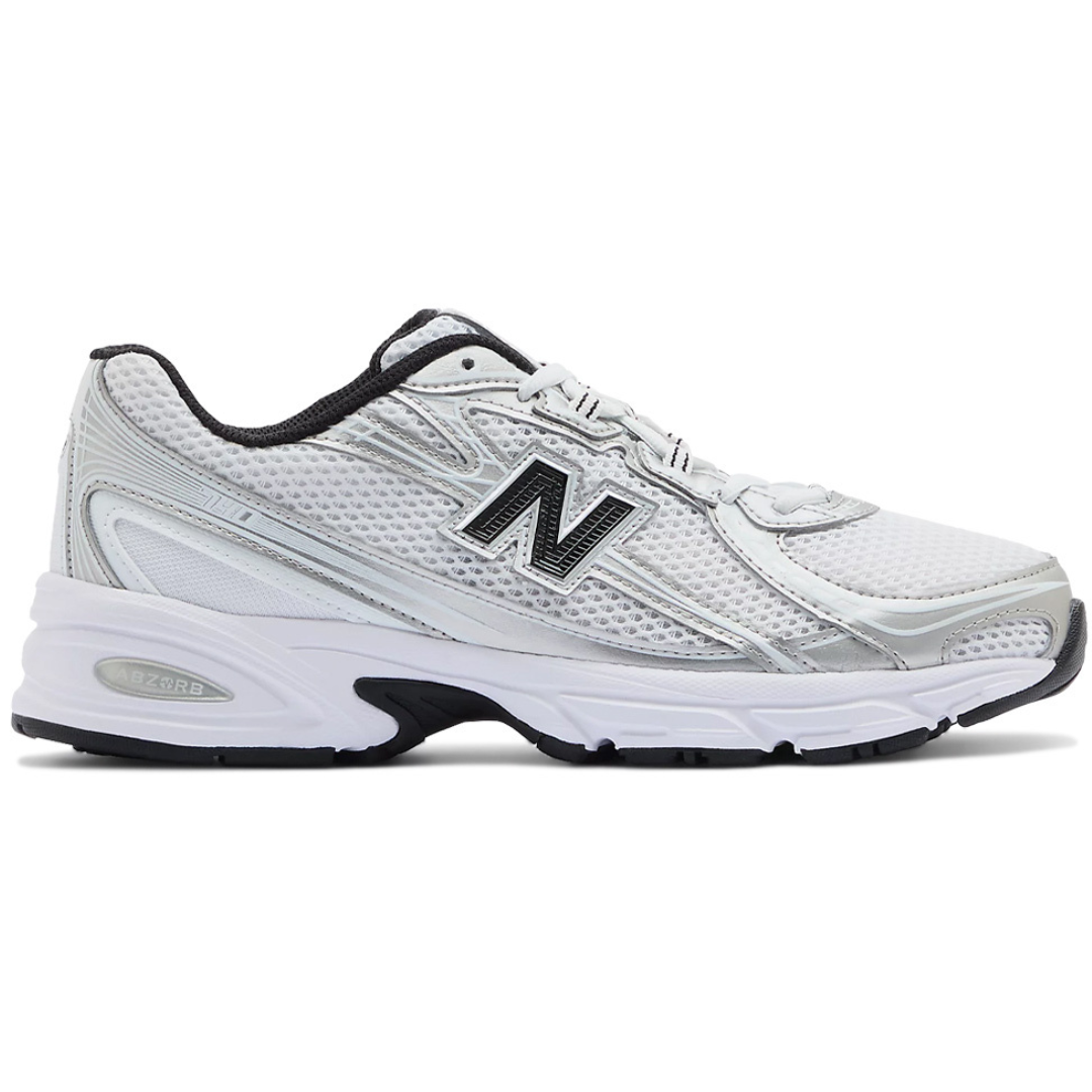 NEW BALANCE Bele Patike 740 'White Silver Metallic Black'
