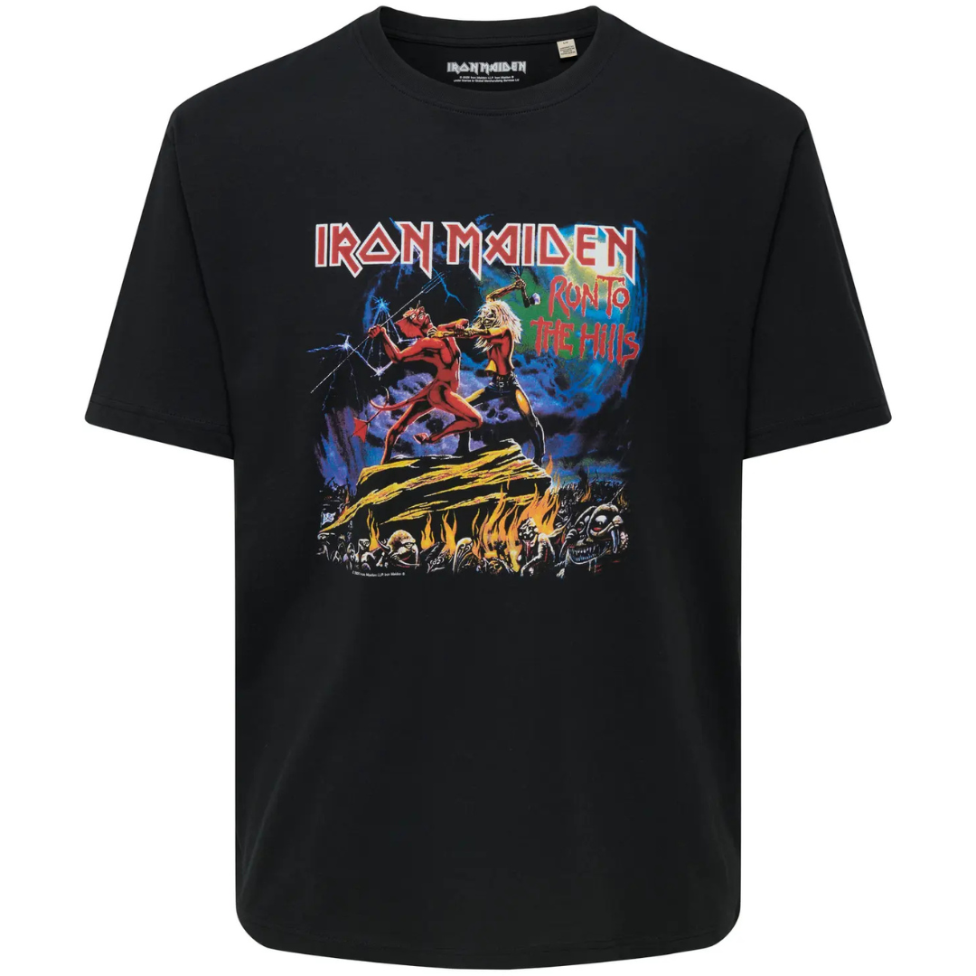 O&S Crna Muška Majica IRON MAIDEN Run To The Hills O&S Crna Muška Majica IRON MAIDEN Run To The Hills