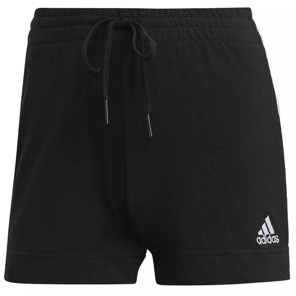 Essentials Slim 3-Stripes Shorts - Black