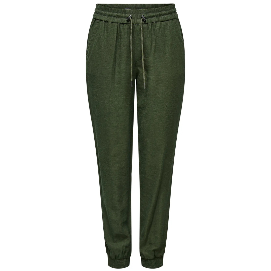 Only Zelene Ženske Pantalone ONLKELDA-EMERY PULL-UP