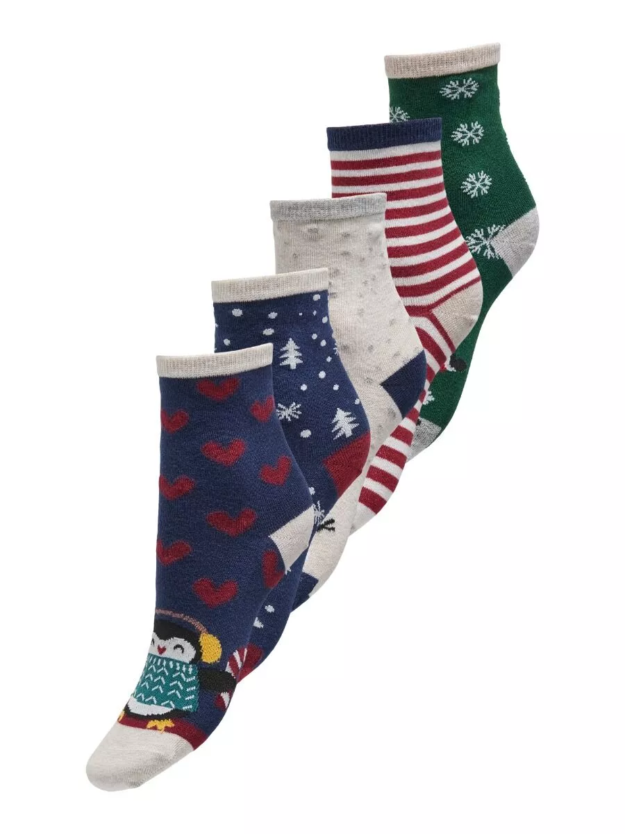 ONLCHRISTMAS 5-PACK SOCKS IN A BOX ACC ONLCHRISTMAS 5-PACK SOCKS IN A BOX ACC