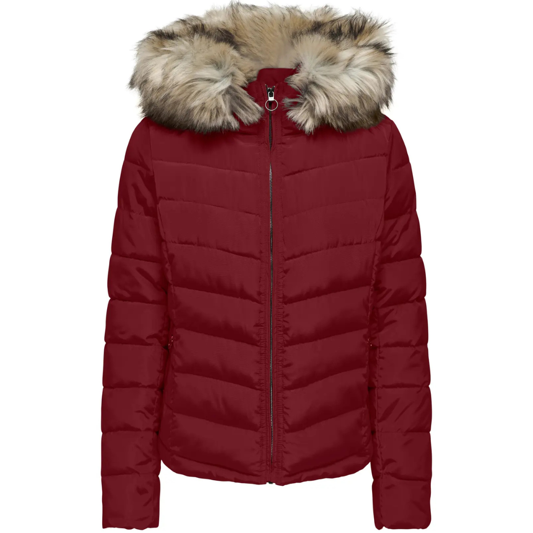 ONLY Bordo Ženska Jakna ONLELLAN QUILTED