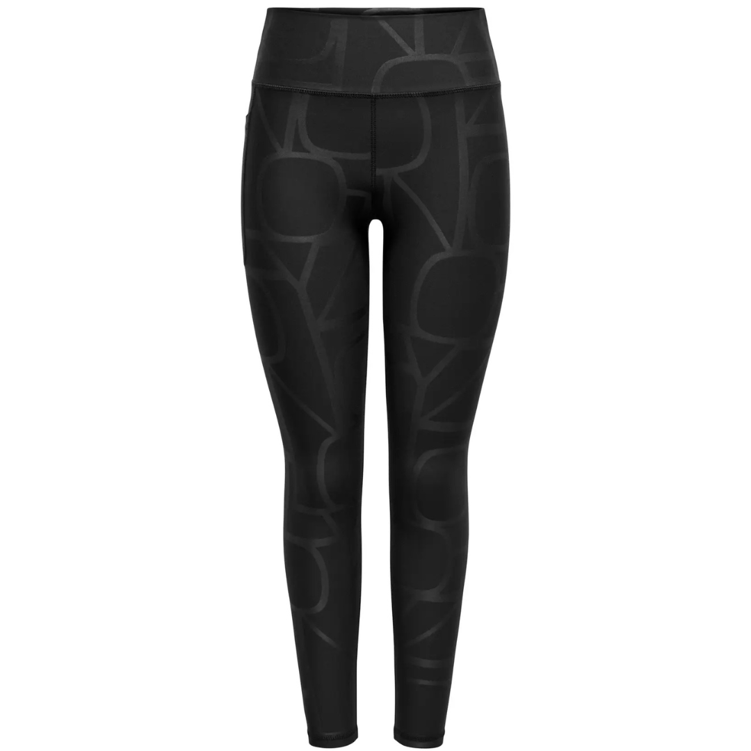 ONLY Crne Ženske Helanke ONPFONT-2 LOGO