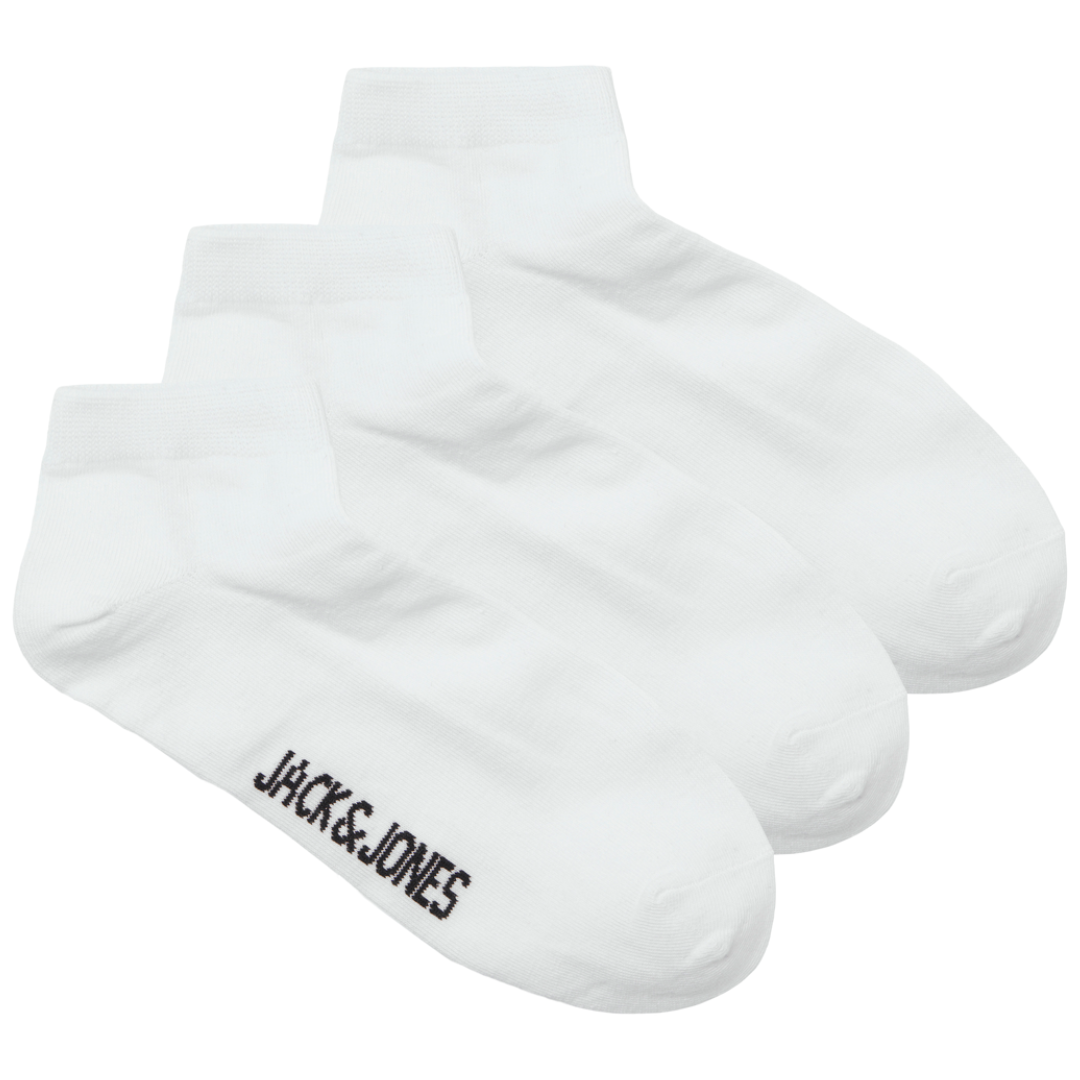 J&J Bele Muške Čarape JACLOUIS DONGO 3 PACK J&J Bele Muške Čarape JACLOUIS DONGO 3 PACK