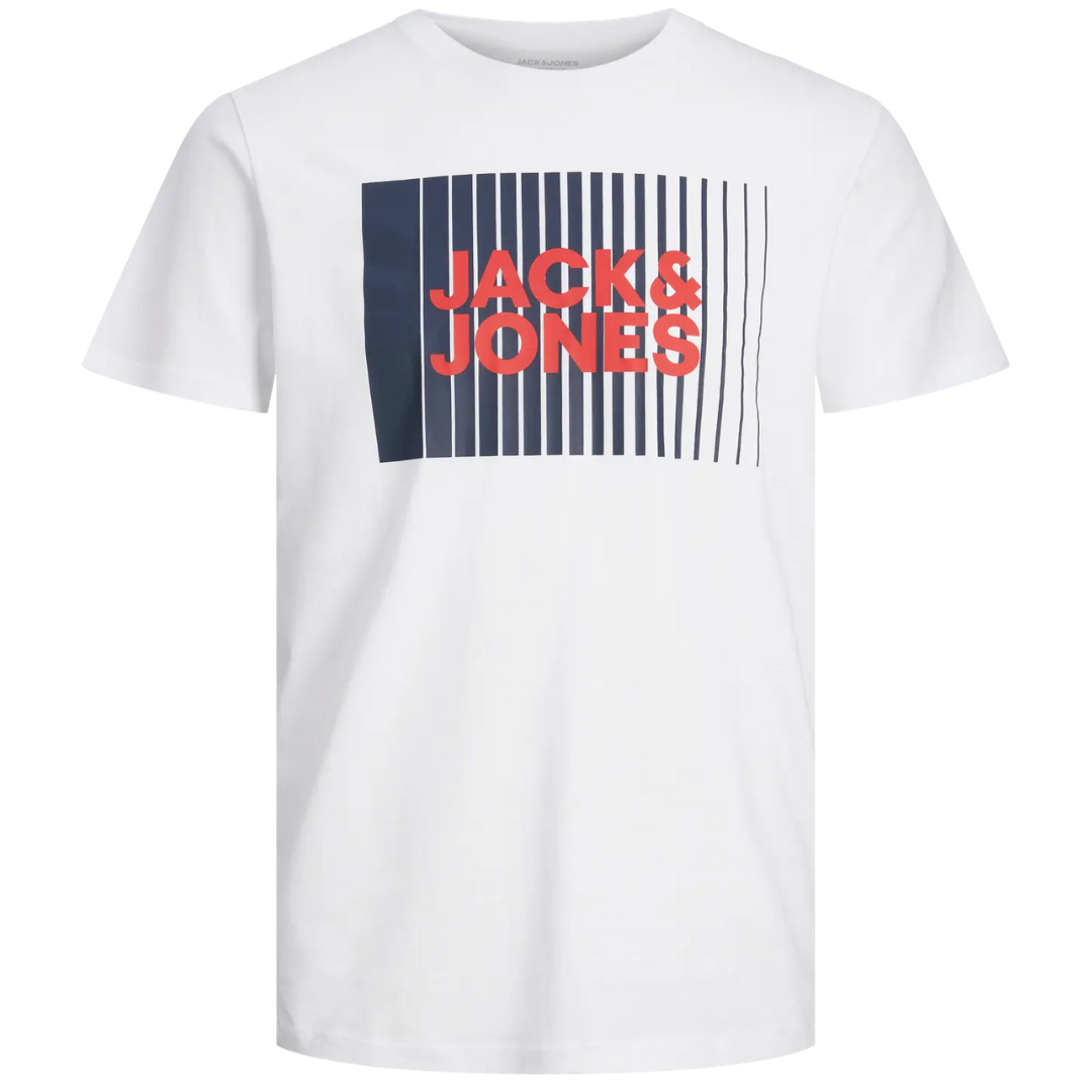 J&J Bela Muška Majica JJECORP LOGO PLAY J&J Bela Muška Majica JJECORP LOGO PLAY