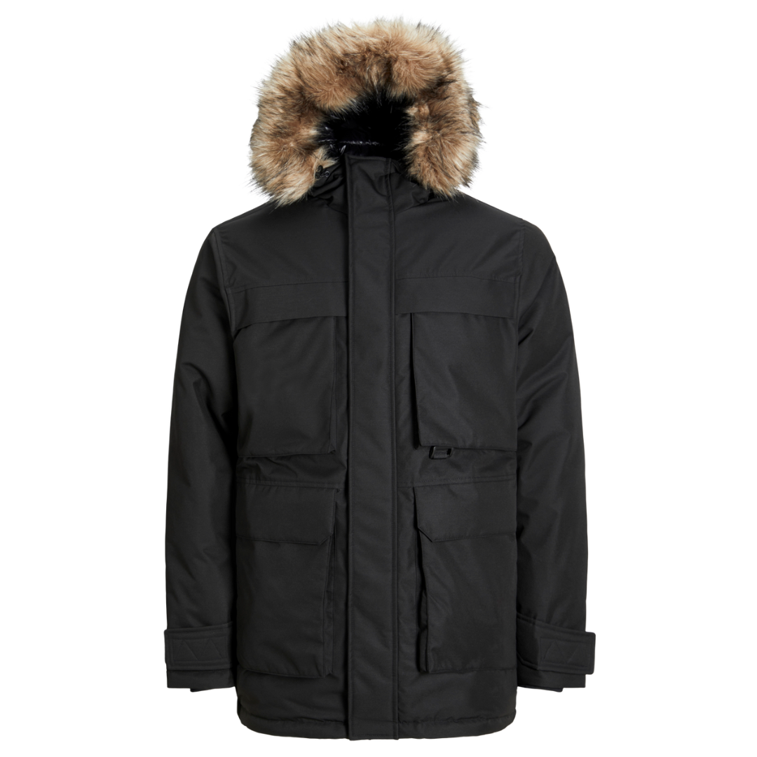 J&J Crna Muška Jakna JJSTAR PARKA JACKET