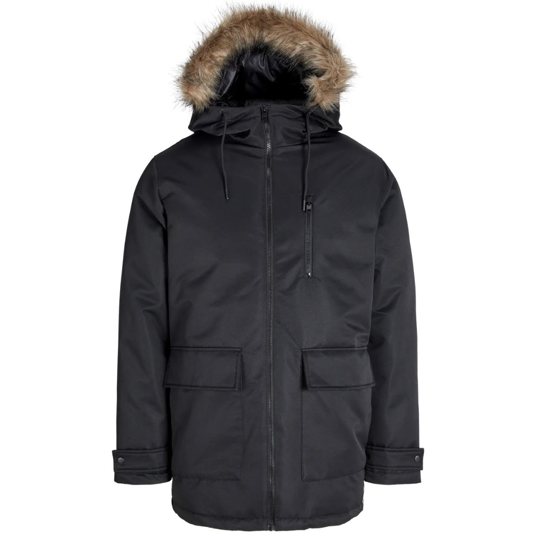 J&J Crna Muška Jakna JJCHARLIE DETACHABLE FAUX