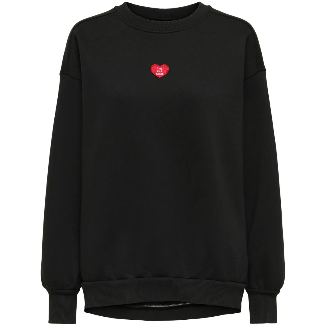 ONLY Crni Ženski Duks ONLEVISA OVERSIZED ONLY Crni Ženski Duks ONLEVISA OVERSIZED